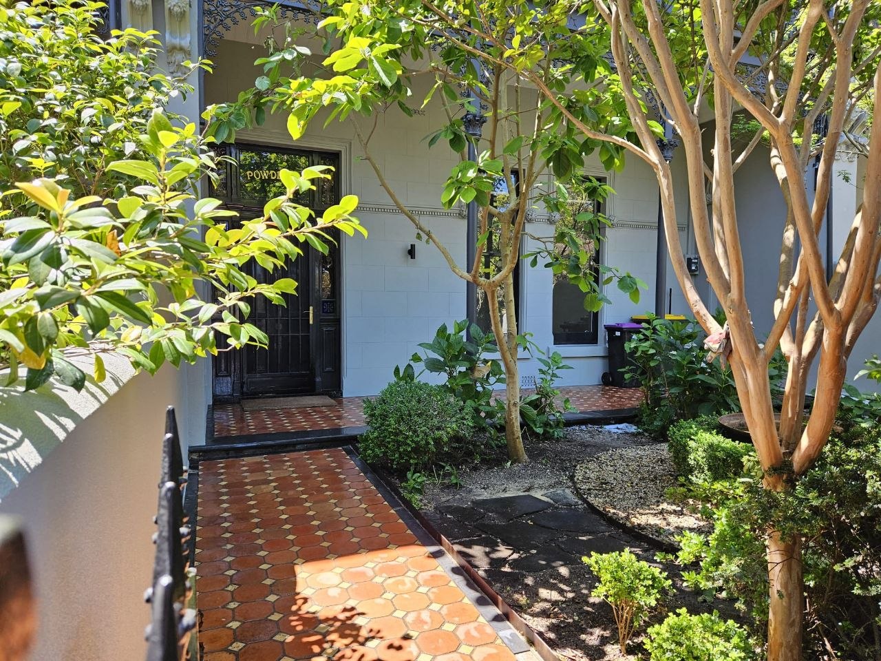 Heritage Victorian render restoration with tessellated tile entry path, Melbourne VIC