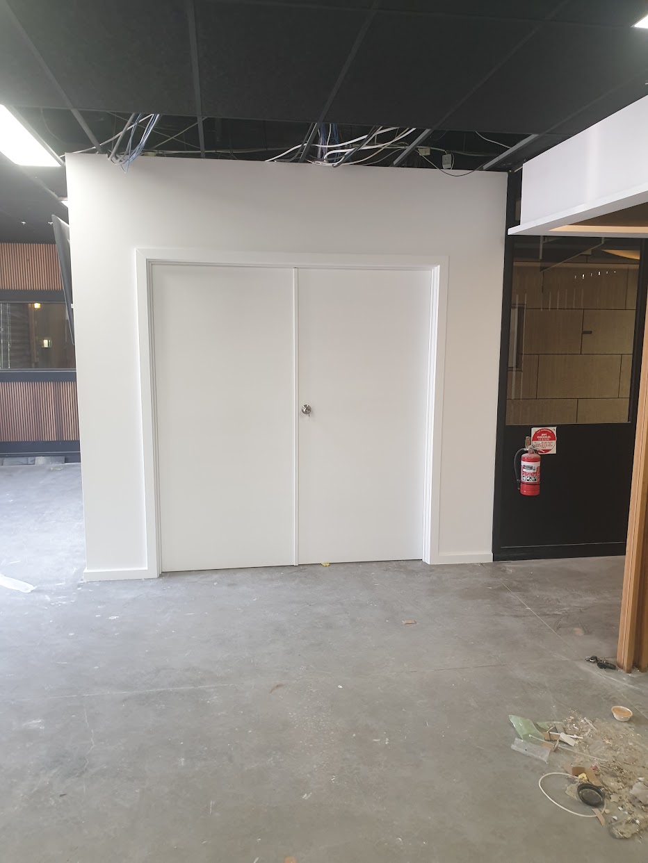 Double doors installed by MMR during a commercial fit-out in Melbourne