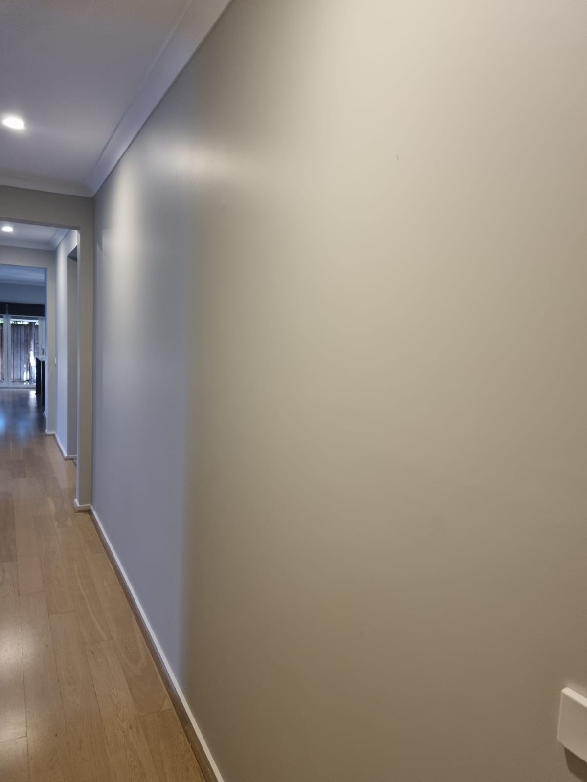 Render repair on modern home, Doreen Melbourne