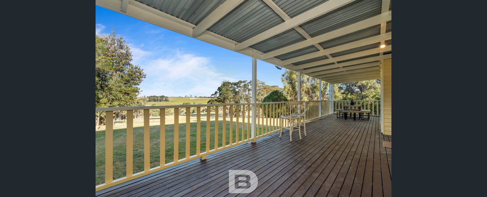 Verandah with painted timber detailing and trim, Portwines Road Lauriston